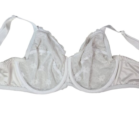 Wacoal Renaissance Rose Lace Bra White 34DD Full Coverage Underwire Adj #85720 - Picture 8 of 10